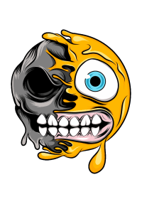 MELTING EMOJI SKULLS
